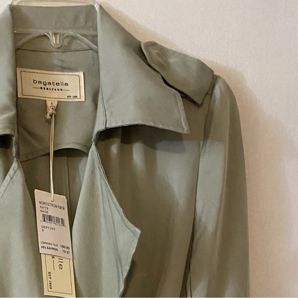 Bagatelle Women's Olive Trench Long Coat